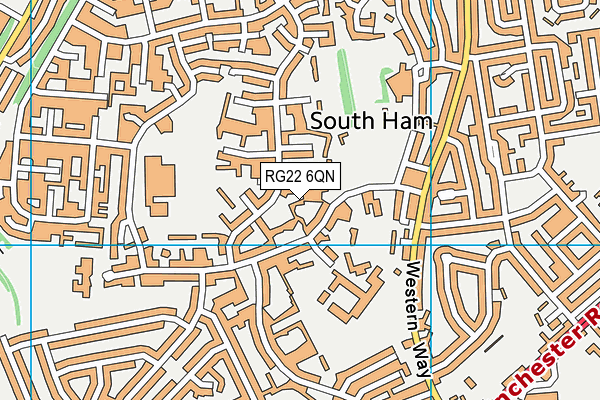 RG22 6QN map - OS VectorMap District (Ordnance Survey)