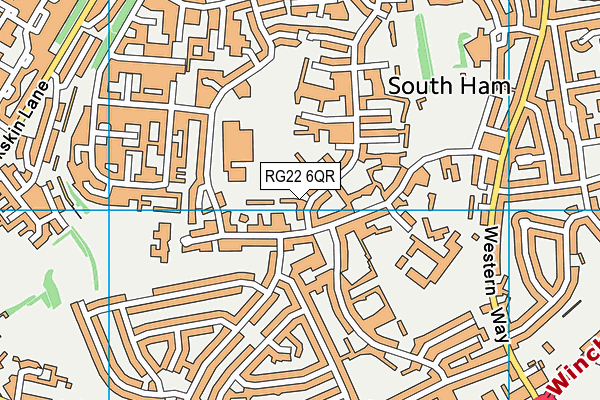 RG22 6QR map - OS VectorMap District (Ordnance Survey)