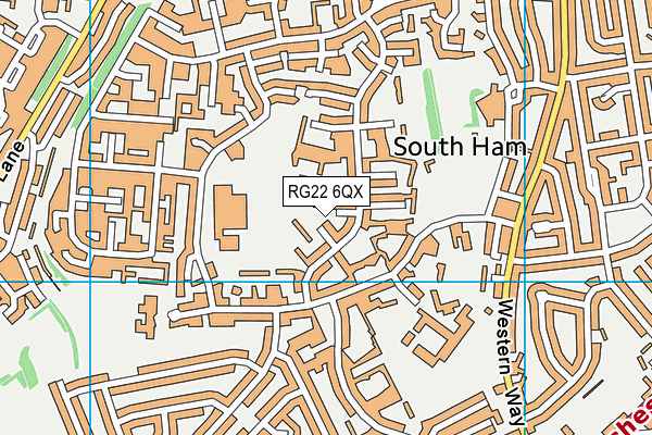 RG22 6QX map - OS VectorMap District (Ordnance Survey)