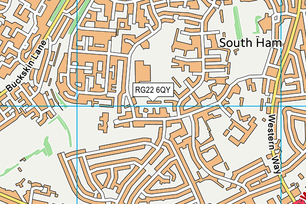 RG22 6QY map - OS VectorMap District (Ordnance Survey)