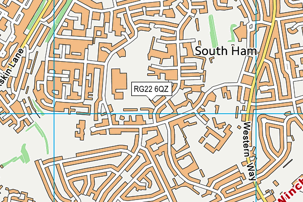 RG22 6QZ map - OS VectorMap District (Ordnance Survey)