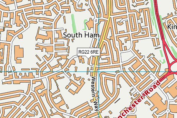 St Anne's Catholic Primary School map (RG22 6RE) - OS VectorMap District (Ordnance Survey)