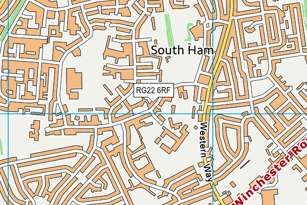 RG22 6RF map - OS VectorMap District (Ordnance Survey)