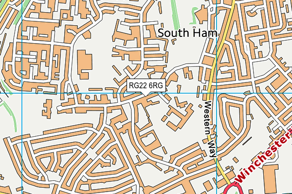 RG22 6RG map - OS VectorMap District (Ordnance Survey)