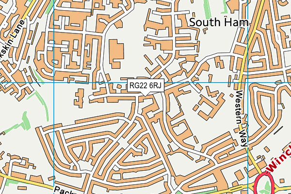 RG22 6RJ map - OS VectorMap District (Ordnance Survey)