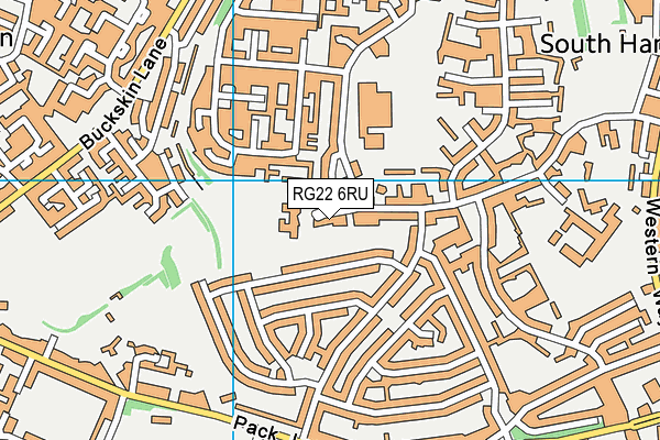 RG22 6RU map - OS VectorMap District (Ordnance Survey)