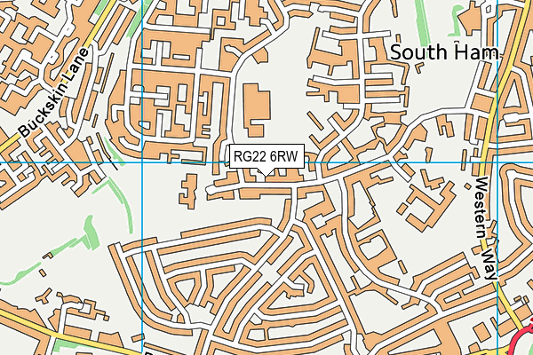 RG22 6RW map - OS VectorMap District (Ordnance Survey)