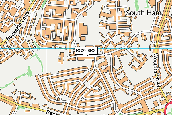 RG22 6RX map - OS VectorMap District (Ordnance Survey)