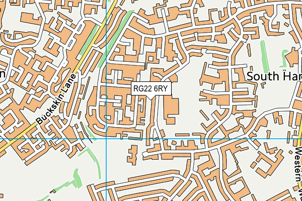 RG22 6RY map - OS VectorMap District (Ordnance Survey)