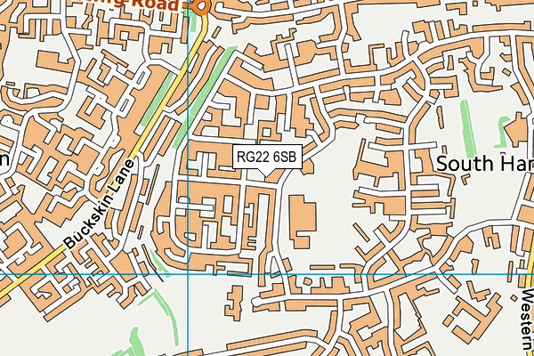 RG22 6SB map - OS VectorMap District (Ordnance Survey)