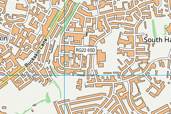 RG22 6SD map - OS VectorMap District (Ordnance Survey)