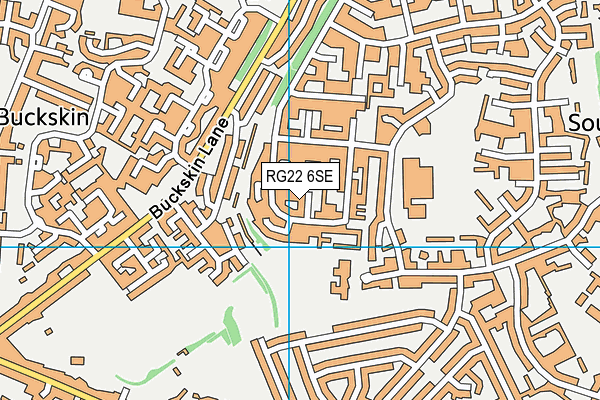 RG22 6SE map - OS VectorMap District (Ordnance Survey)