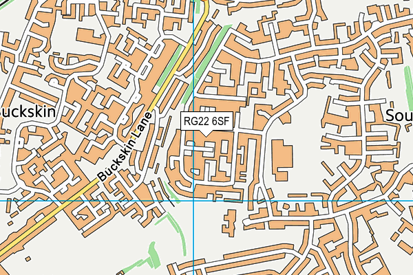 RG22 6SF map - OS VectorMap District (Ordnance Survey)