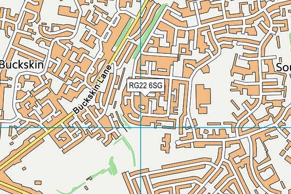 RG22 6SG map - OS VectorMap District (Ordnance Survey)