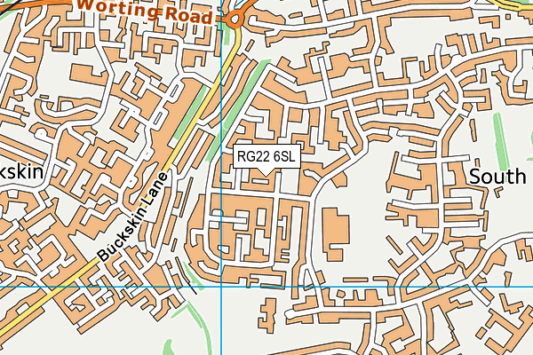 RG22 6SL map - OS VectorMap District (Ordnance Survey)