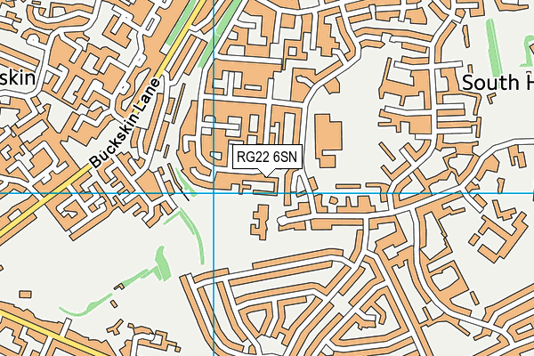 RG22 6SN map - OS VectorMap District (Ordnance Survey)