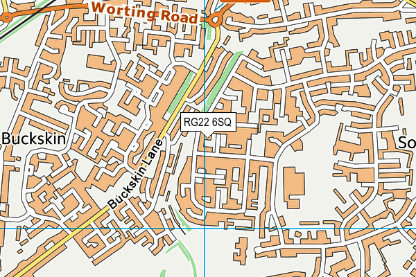 RG22 6SQ map - OS VectorMap District (Ordnance Survey)