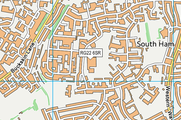 RG22 6SR map - OS VectorMap District (Ordnance Survey)