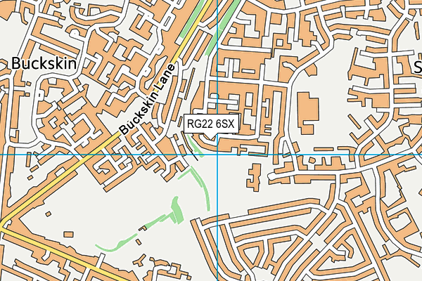 RG22 6SX map - OS VectorMap District (Ordnance Survey)