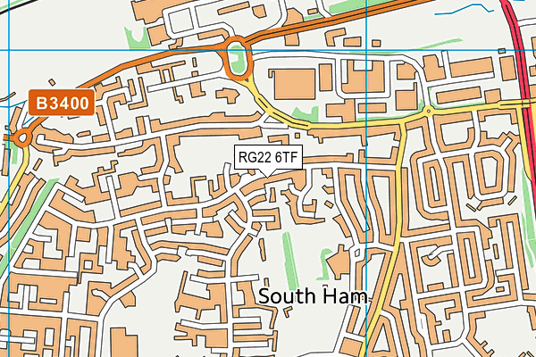 RG22 6TF map - OS VectorMap District (Ordnance Survey)