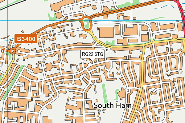 RG22 6TG map - OS VectorMap District (Ordnance Survey)