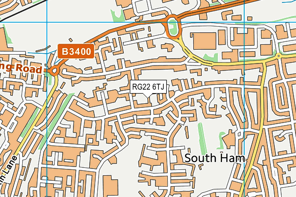 RG22 6TJ map - OS VectorMap District (Ordnance Survey)
