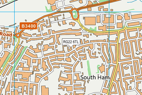 RG22 6TL map - OS VectorMap District (Ordnance Survey)