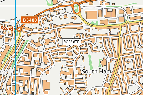 RG22 6TP map - OS VectorMap District (Ordnance Survey)