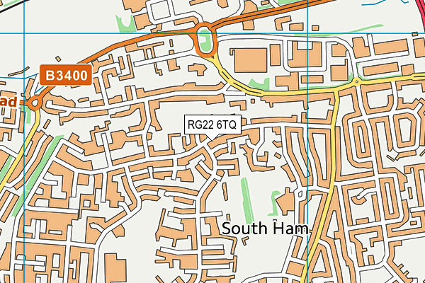 RG22 6TQ map - OS VectorMap District (Ordnance Survey)