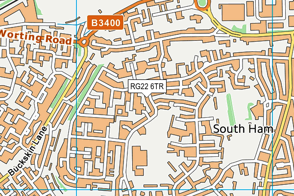 RG22 6TR map - OS VectorMap District (Ordnance Survey)