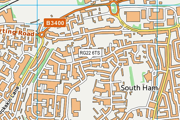 RG22 6TS map - OS VectorMap District (Ordnance Survey)