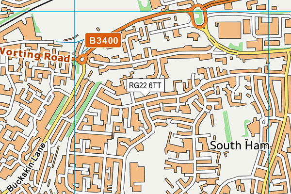 RG22 6TT map - OS VectorMap District (Ordnance Survey)