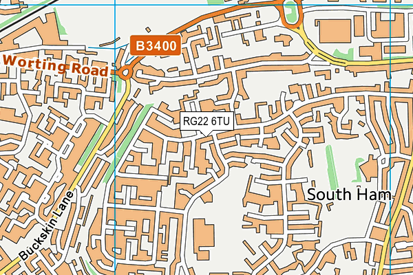 RG22 6TU map - OS VectorMap District (Ordnance Survey)