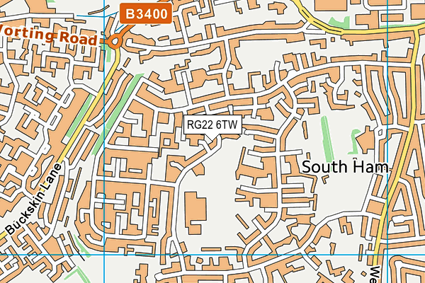 RG22 6TW map - OS VectorMap District (Ordnance Survey)