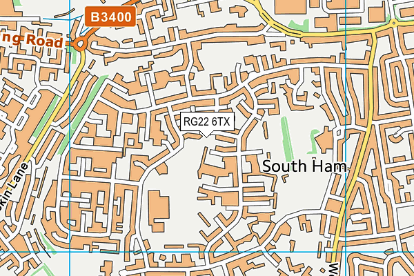 RG22 6TX map - OS VectorMap District (Ordnance Survey)