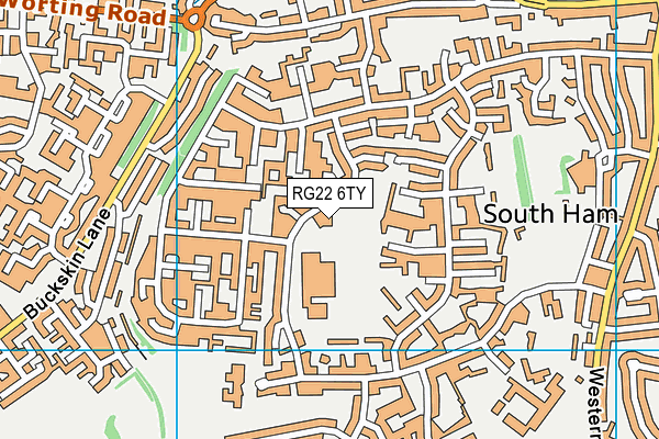 RG22 6TY map - OS VectorMap District (Ordnance Survey)