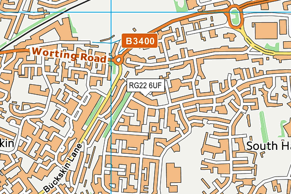 RG22 6UF map - OS VectorMap District (Ordnance Survey)