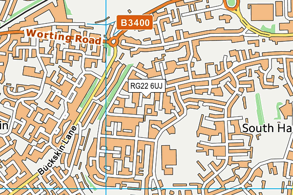 RG22 6UJ map - OS VectorMap District (Ordnance Survey)