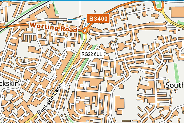 RG22 6UL map - OS VectorMap District (Ordnance Survey)