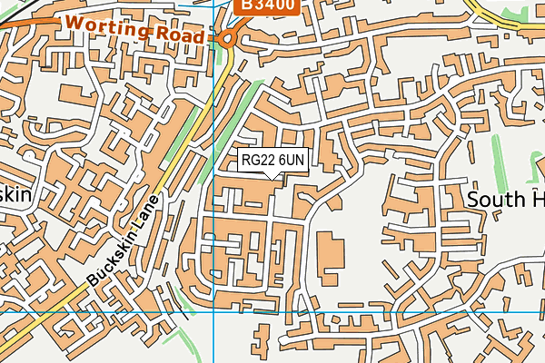 RG22 6UN map - OS VectorMap District (Ordnance Survey)