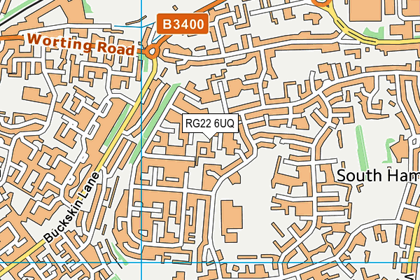 RG22 6UQ map - OS VectorMap District (Ordnance Survey)