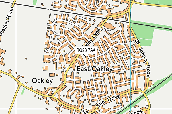 RG23 7AA map - OS VectorMap District (Ordnance Survey)