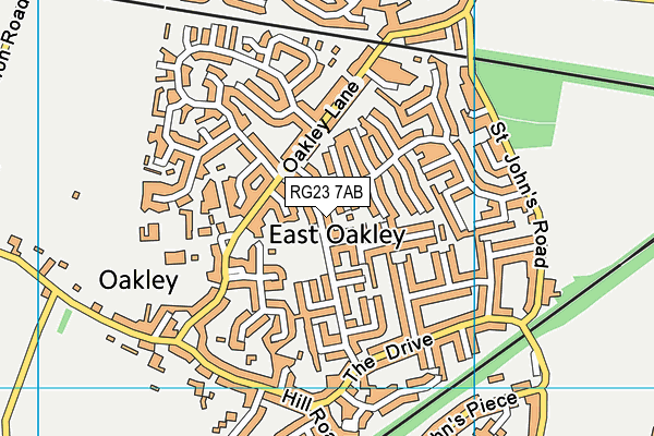 RG23 7AB map - OS VectorMap District (Ordnance Survey)