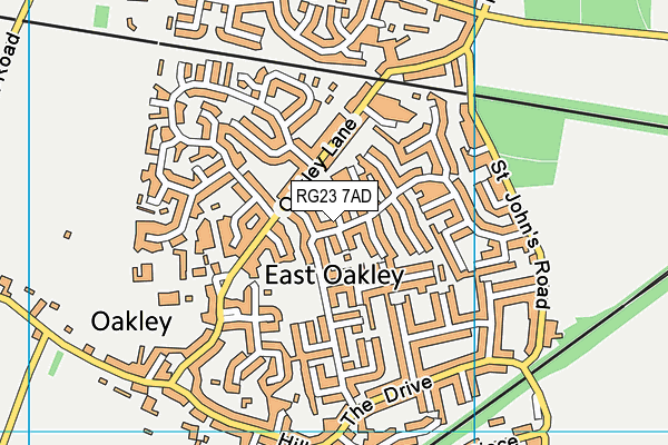 RG23 7AD map - OS VectorMap District (Ordnance Survey)