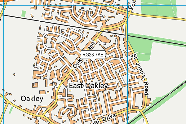 RG23 7AE map - OS VectorMap District (Ordnance Survey)