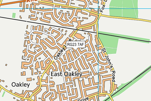 RG23 7AF map - OS VectorMap District (Ordnance Survey)