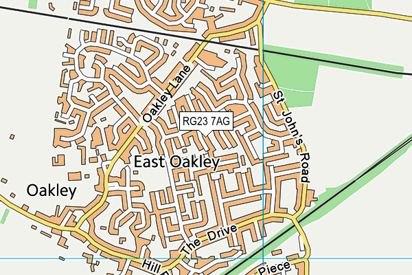 RG23 7AG map - OS VectorMap District (Ordnance Survey)