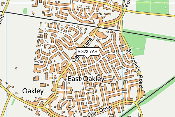 RG23 7AH map - OS VectorMap District (Ordnance Survey)