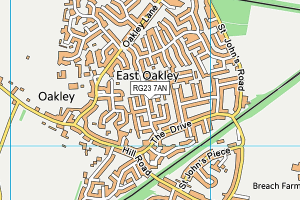 RG23 7AN map - OS VectorMap District (Ordnance Survey)