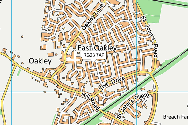 RG23 7AP map - OS VectorMap District (Ordnance Survey)